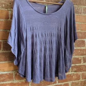 Striped Purple Batwing Top